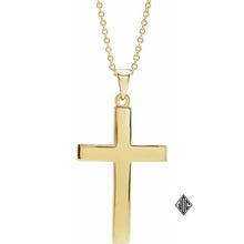 Load image into Gallery viewer, 14K Gold Simple Solid Cross Pendant