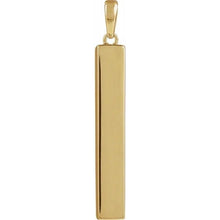 Load image into Gallery viewer, 14K Yellow Gold Sold Bar Ash Holder Pendant