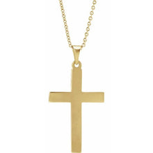 Load image into Gallery viewer, 14K Gold Simple Solid Cross Pendant