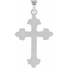 Load image into Gallery viewer, Large Solid Real 14K Gold Cathedral Style Cross Pendant