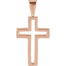 Load image into Gallery viewer, 14K Gold Simple Solid Cross Pendant