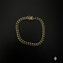 Load image into Gallery viewer, Hollow 14K Gold 8MM  Cuban Bracelet
