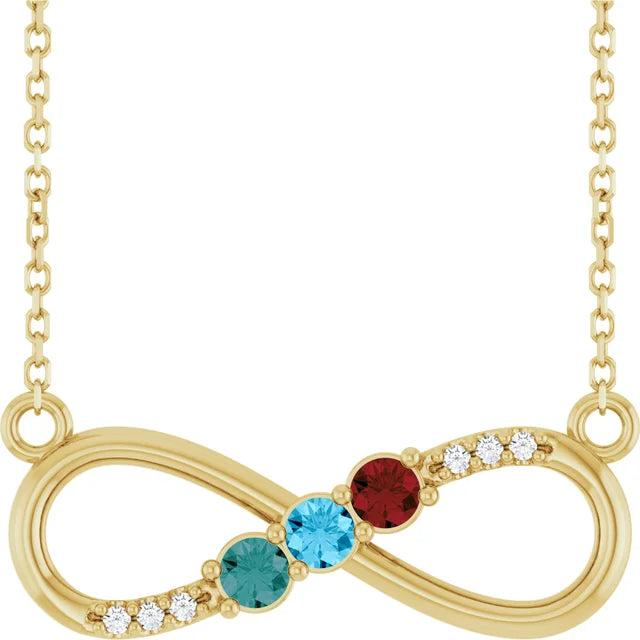 14K Yellow Gokd Necklace FAMILY INFINITY-INSPIRED – J & Co