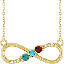 Load image into Gallery viewer, 14K Yellow Gokd Necklace FAMILY INFINITY-INSPIRED
