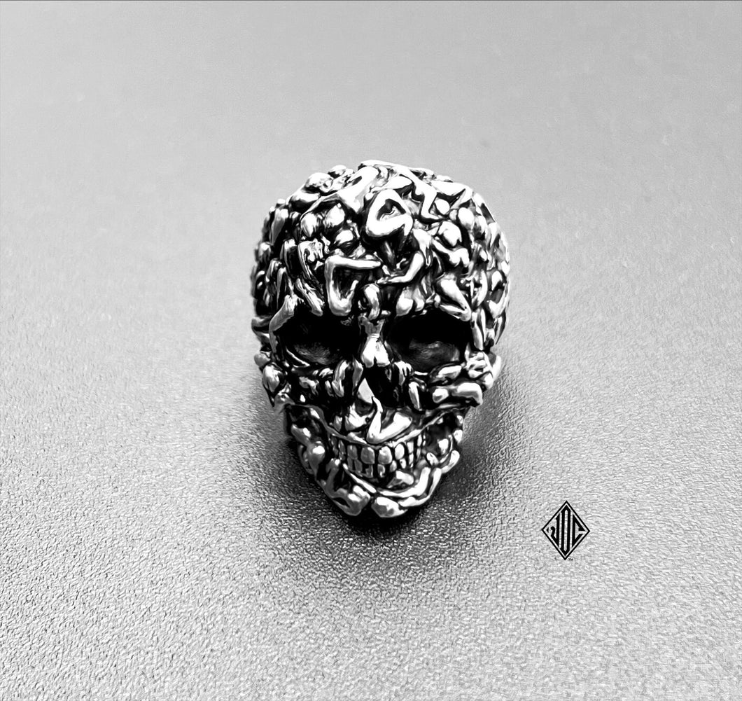 Dirty Mind Limited Edition Pure Silver Skull Ring