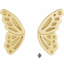 Load image into Gallery viewer, 14K Yellow Butterfly Wing Earrings
