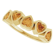 Load image into Gallery viewer, 14K Yellow Gold Natural Citrine Heart Ring
