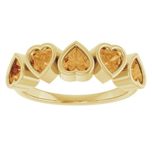 Load image into Gallery viewer, 14K Yellow Gold Natural Citrine Heart Ring
