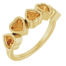 Load image into Gallery viewer, 14K Yellow Gold Natural Citrine Heart Ring
