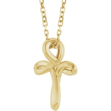 Load image into Gallery viewer, 14K Freeform Cross Pendant
