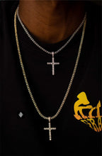 Load image into Gallery viewer, JDC Exclusive 5 Pointer Natural Diamond 14K Gold Cross Pendant
