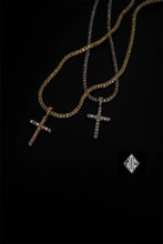 Load image into Gallery viewer, JDC Exclusive 5 Pointer Natural Diamond 14K Gold Cross Pendant
