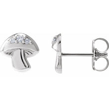 Load image into Gallery viewer, 14K .05 CTW Natural Diamond Mushroom Earrings
