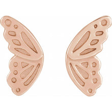 Load image into Gallery viewer, 14K Yellow Butterfly Wing Earrings
