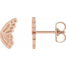 Load image into Gallery viewer, 14K Yellow Butterfly Wing Earrings
