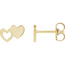 Load image into Gallery viewer, Double Heart Stud Earrings
