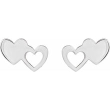 Load image into Gallery viewer, Double Heart Stud Earrings
