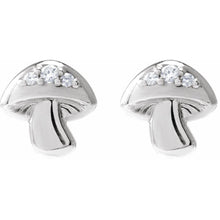 Load image into Gallery viewer, 14K .05 CTW Natural Diamond Mushroom Earrings
