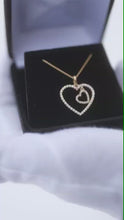 Load and play video in Gallery viewer, Double Diamond Heart Pendant
