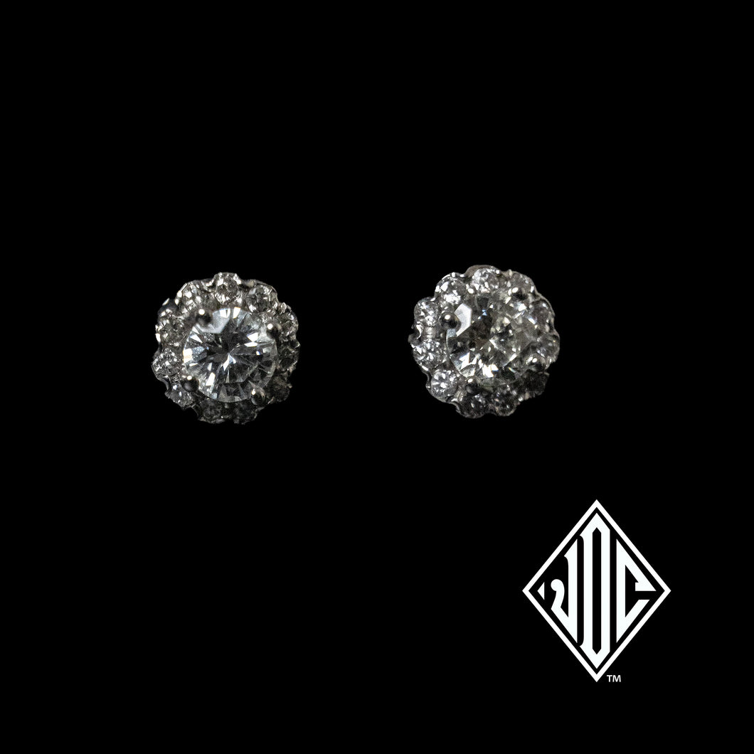 14K White Gold 40 Pointer Diamond Earrings